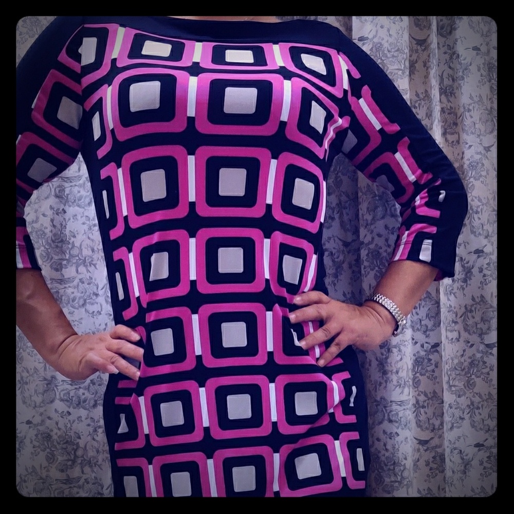 Blue and pink dress size S